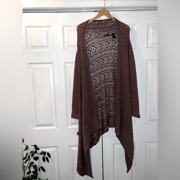 Moda International Crocheted Long Duster - Picture 2 of 3